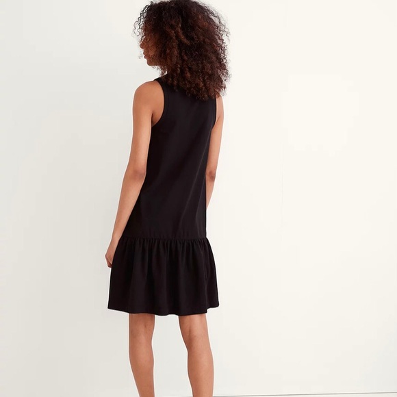 NWT Madewell Brightside Ruffle Tank Mini Dress in True Black - Picture 4 of 11